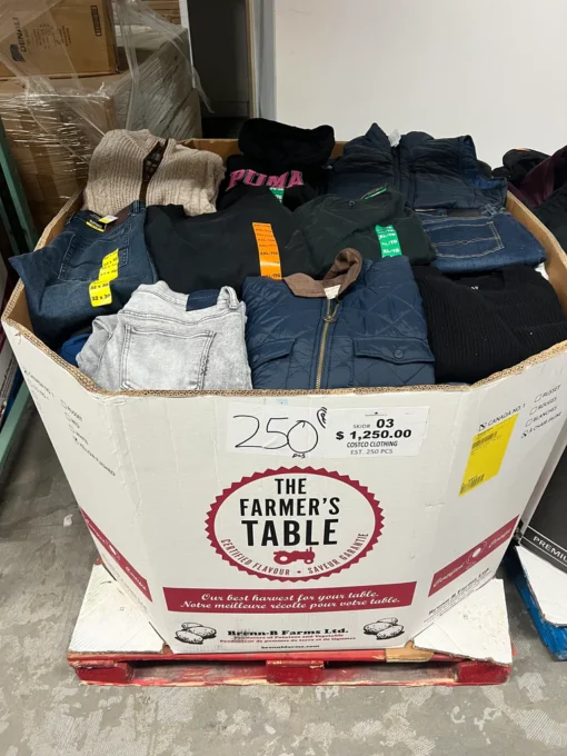 costco overstock clothing pallets
